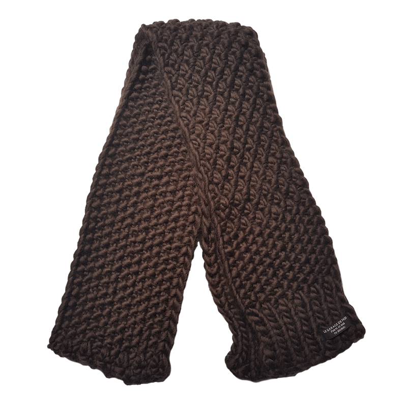 Longue écharpe en laine épaisse - SAM Brown - LGF